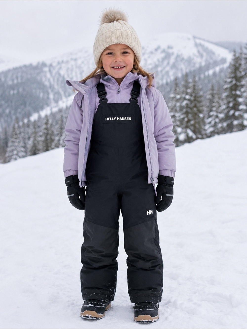Helly Hansen Youth Black Snow Bib Pants Helly Tech Performance Size 122/Girls 7